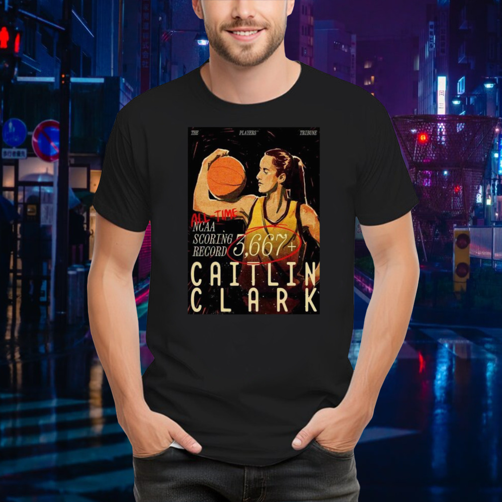 Caitlin Clark Achieve 3,667 Points And Counting For The All-time Ncaa Scoring Leader T-shirt