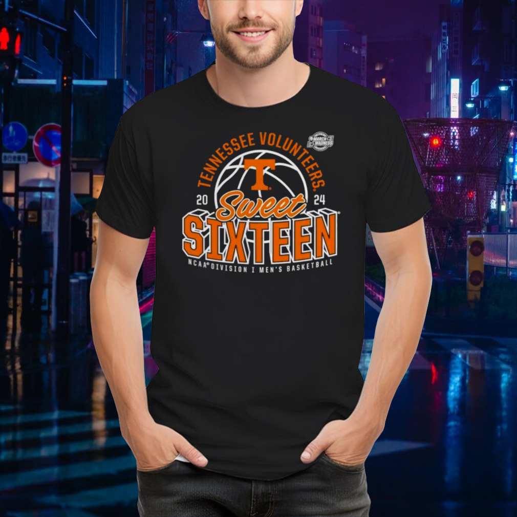 Tennessee Volunteers 2024 NCAA Men’s Basketball Tournament March Madness Sweet Sixteen Defensive Stance T-Shirt