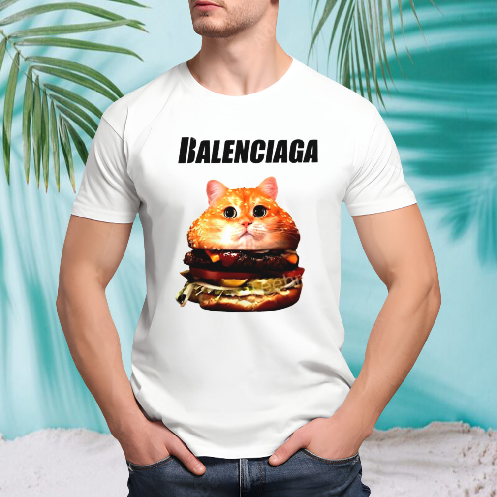 Cat hamburger Balenciaga shirt
