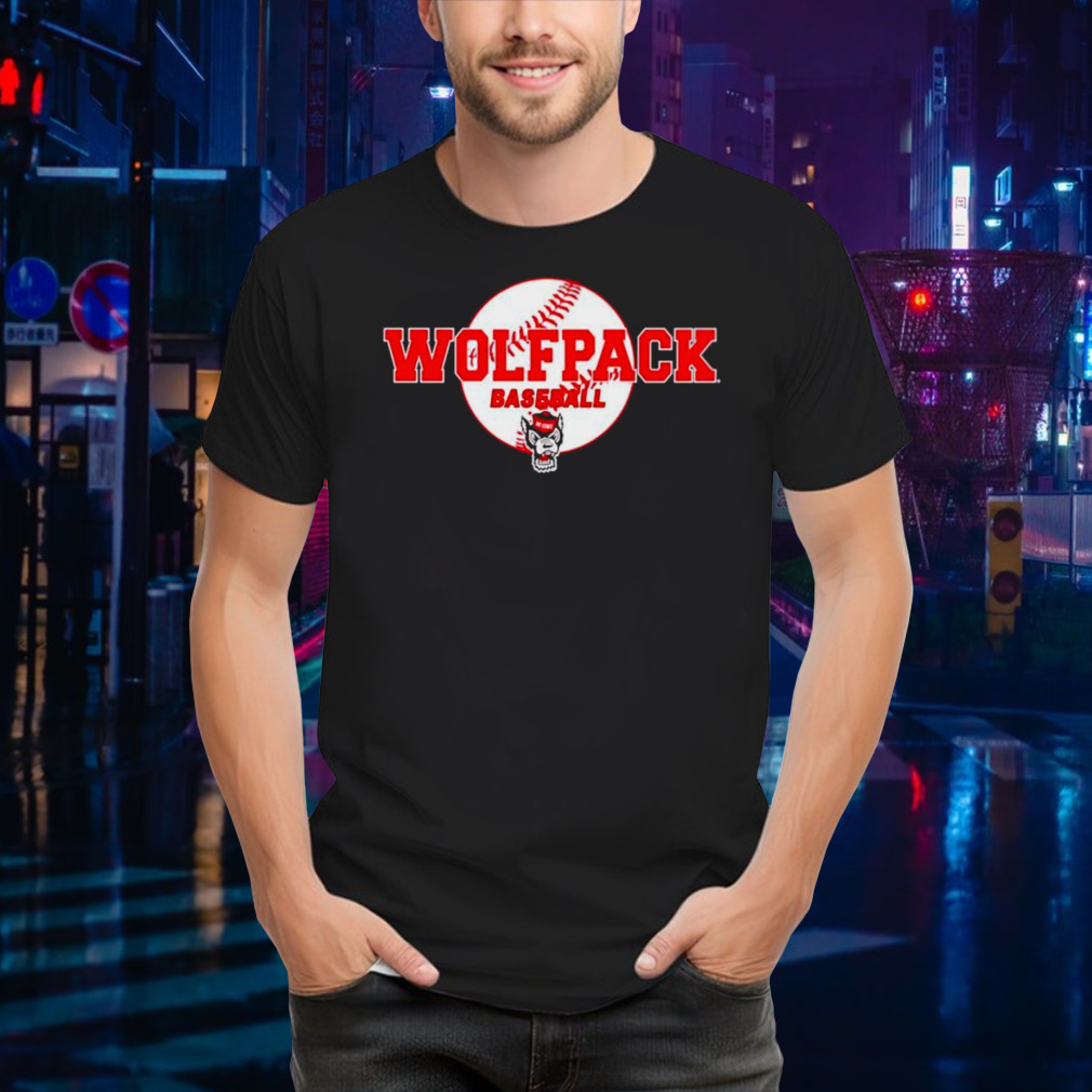 NC State Wolfpack Wolfhead Baseball logo shirt