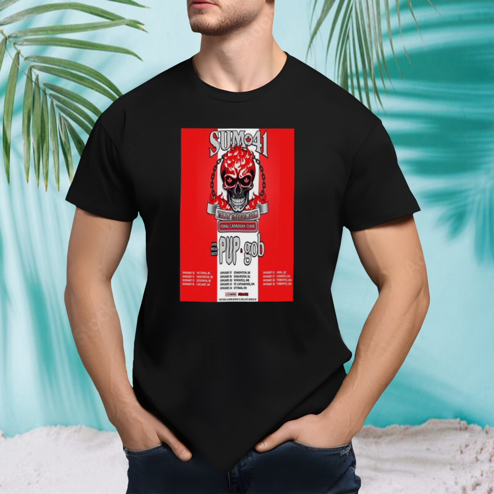 Sum 41 Tour Of The Setting Sum Final Canadian Tour 2024 T-shirt