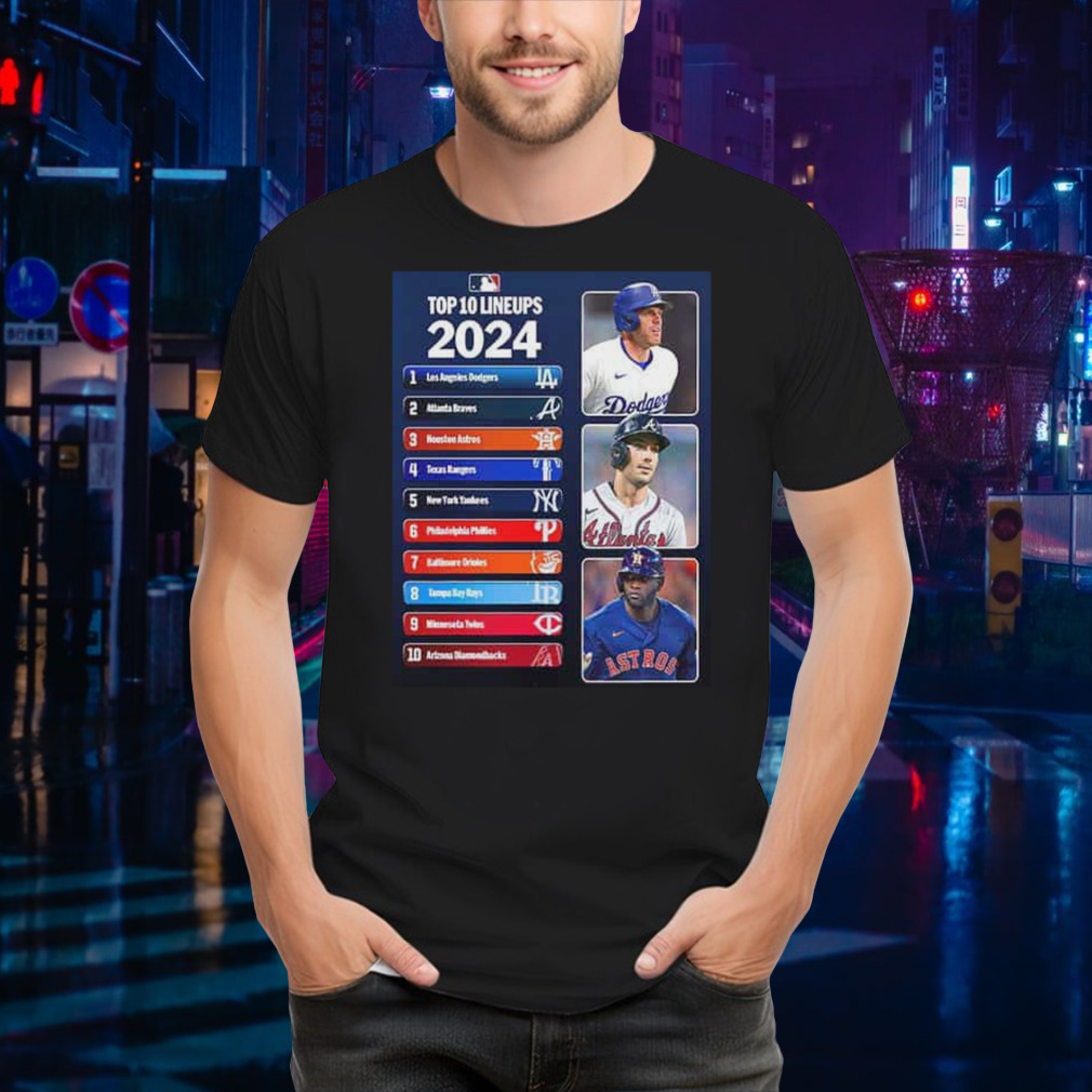 Top 10 Lineups Are Stacked 2024 MLB shirt