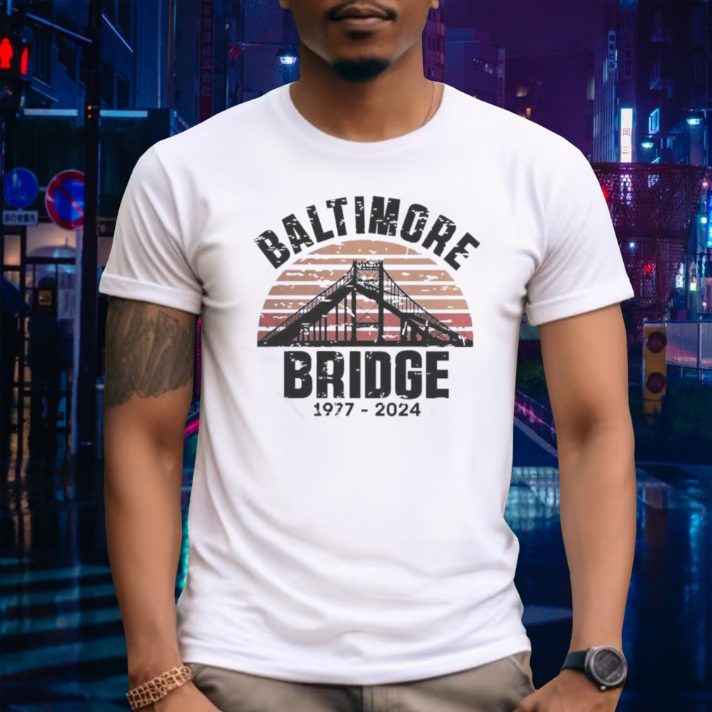 Baltimore Bridge Collapse Stay Strong Francis Scott Key 1977-2024 Vintage Shirt