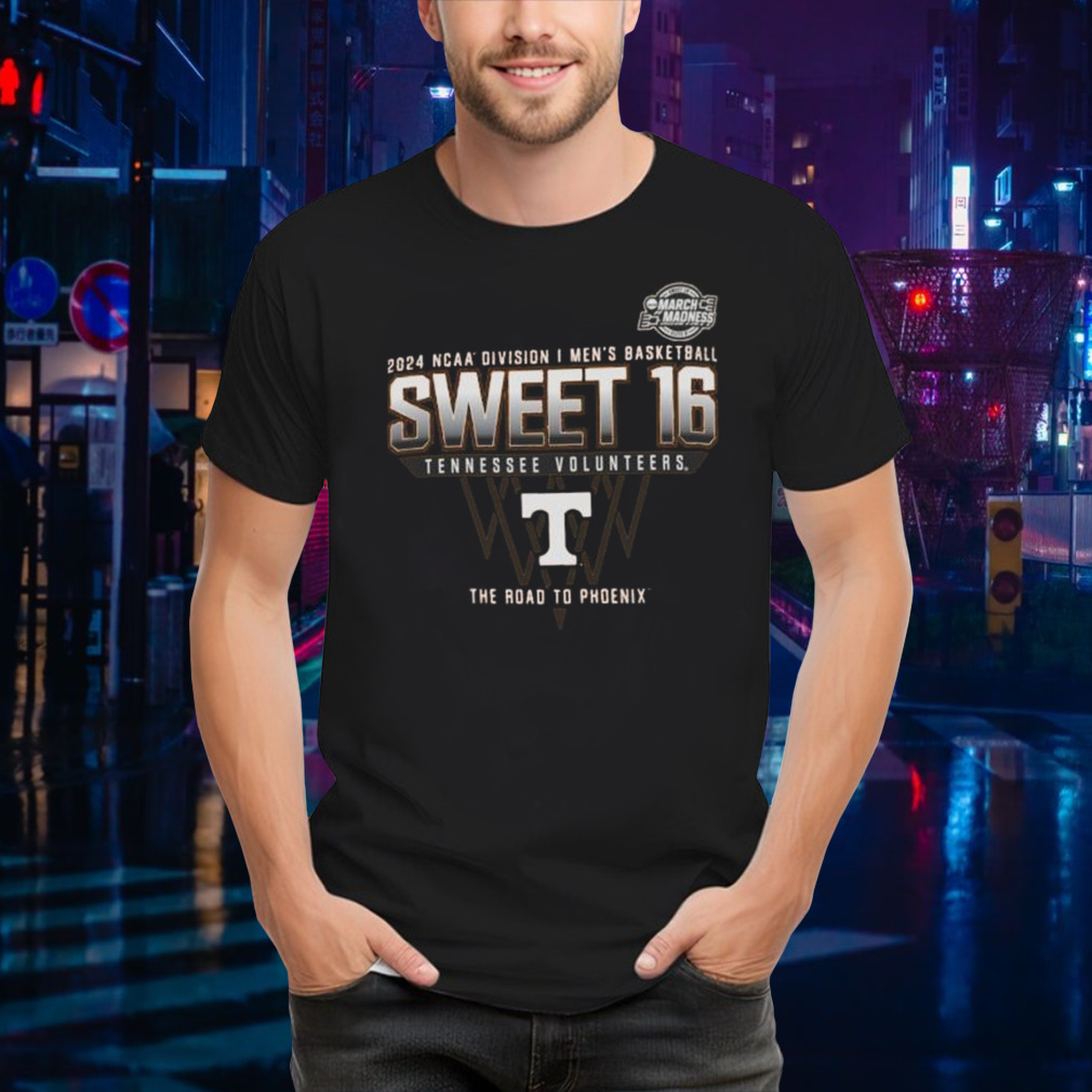 Tennessee Volunteers 2024 NCAA Division I Men’s Basketball Sweet 16 The Road To Phoenix Shirt