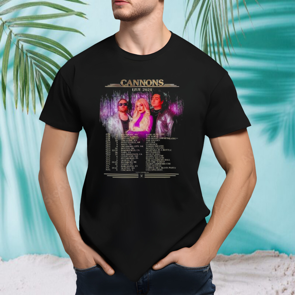 Cannons Drowning Pool And Saliva Snafu Le Tour 2024 T-shirt