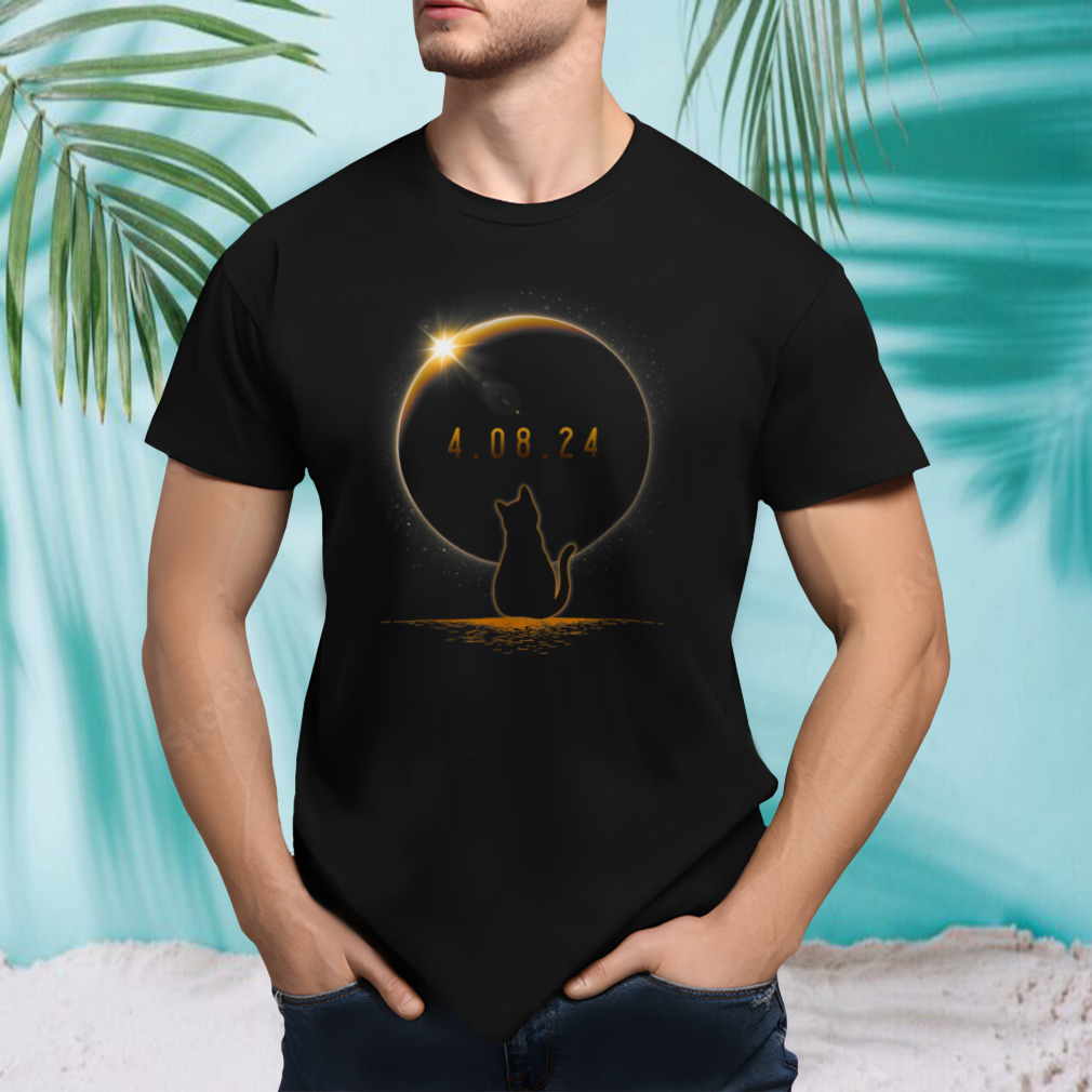 Total Solar Eclipse Cat April 8 2024 Totality T-Shirt B0CX27V1RZ