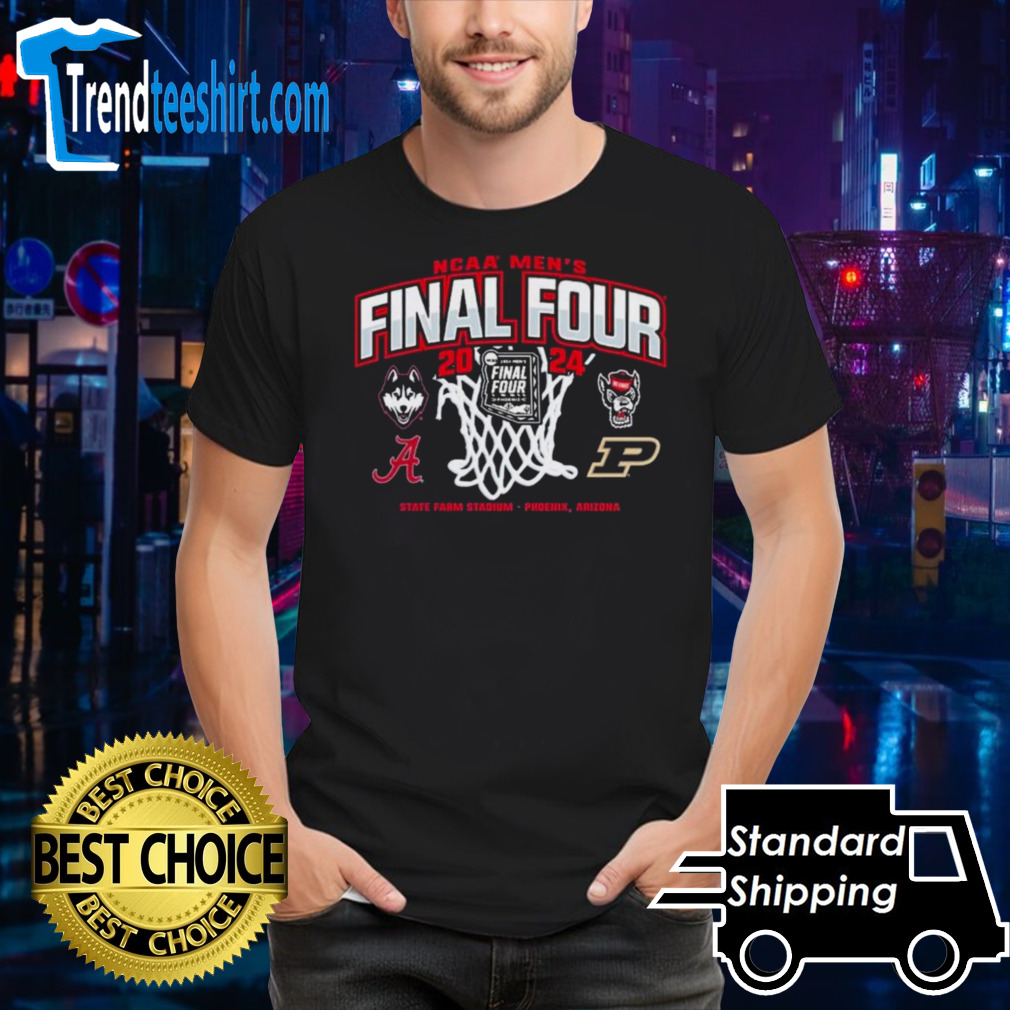 4 Teams UConn Huskies Men’s Basketball 2024 Final Four T-Shirt