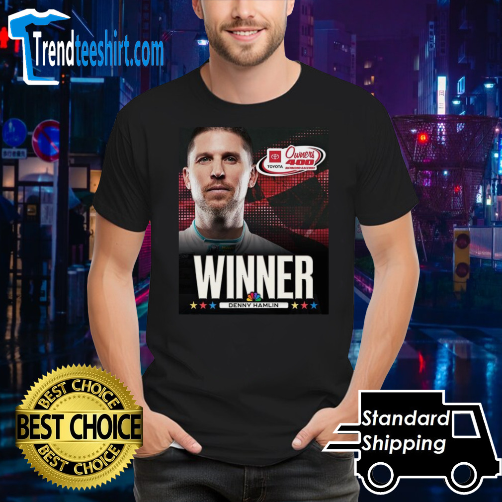 Congratulation Denny Hamlin He Is Victorious At Richmond Raceway In Overtime T-shirt