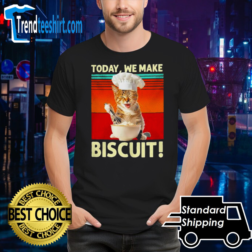 Cat chef today we make biscuit vintage shirt