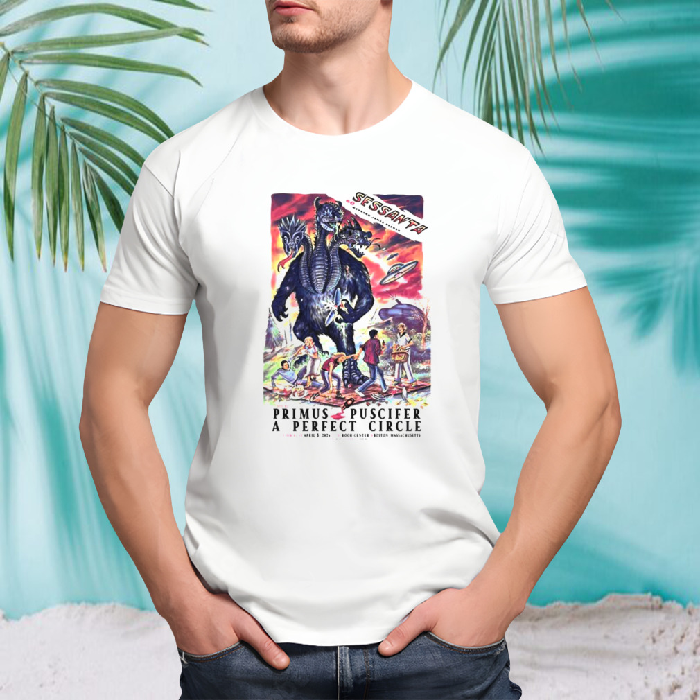 Sessanta 60th Birthday Primus, Puscifer, A Perfect Circle Boch Center, Boston April 3, 2024 T-shirt