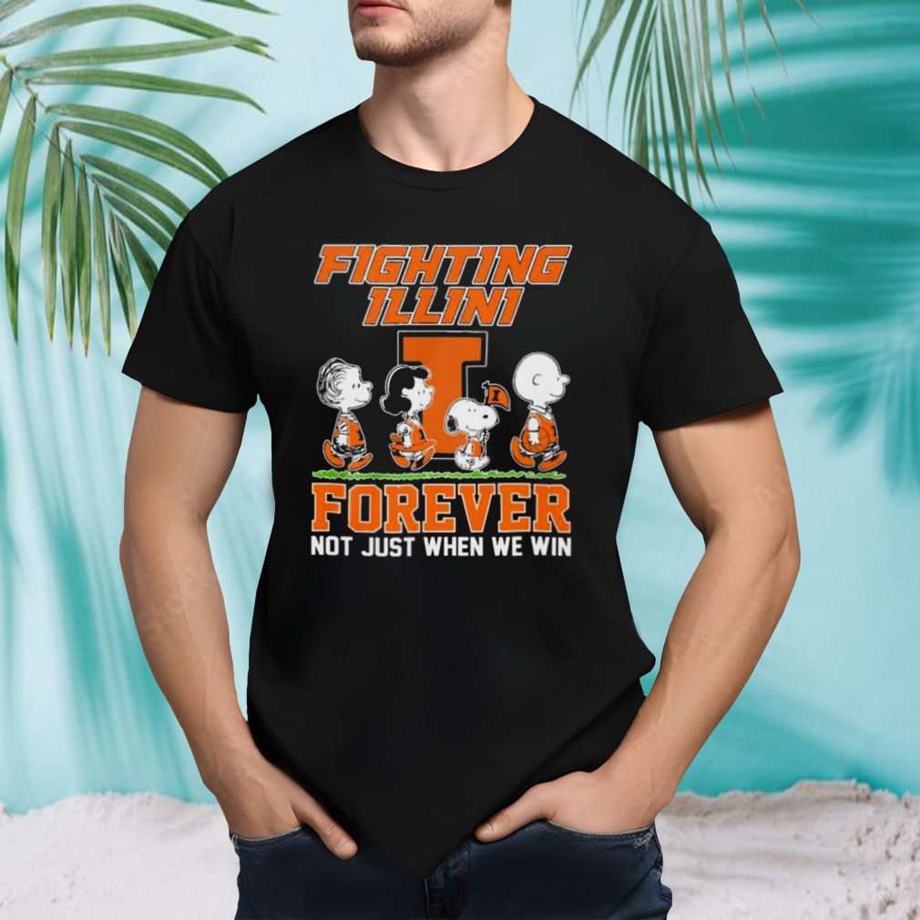 The Peanuts Abbey Road Illinois Fighting Illini Forever not Just When We Win Shirt