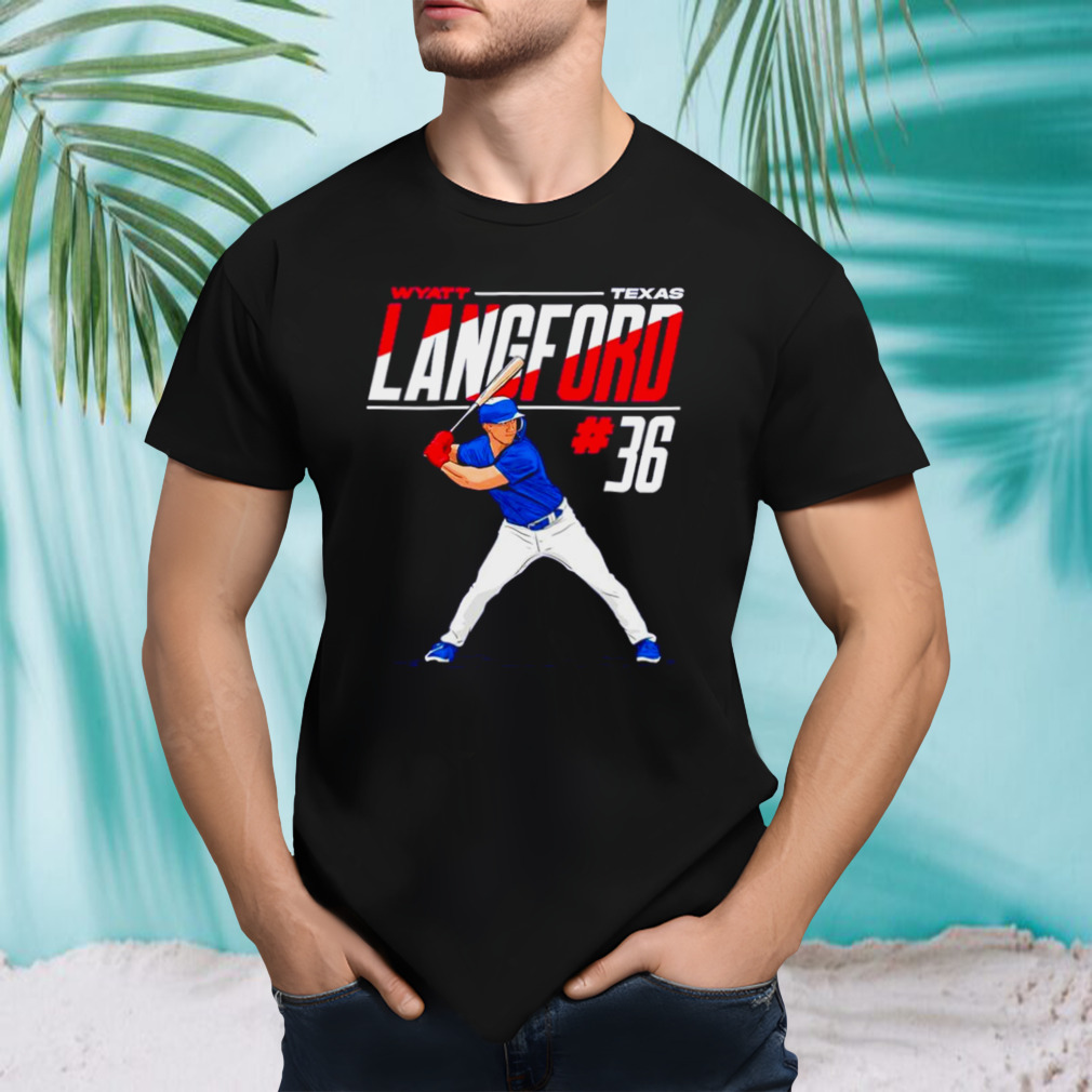 Wyatt Langford Texas Baseball 36 MLB Player shirt