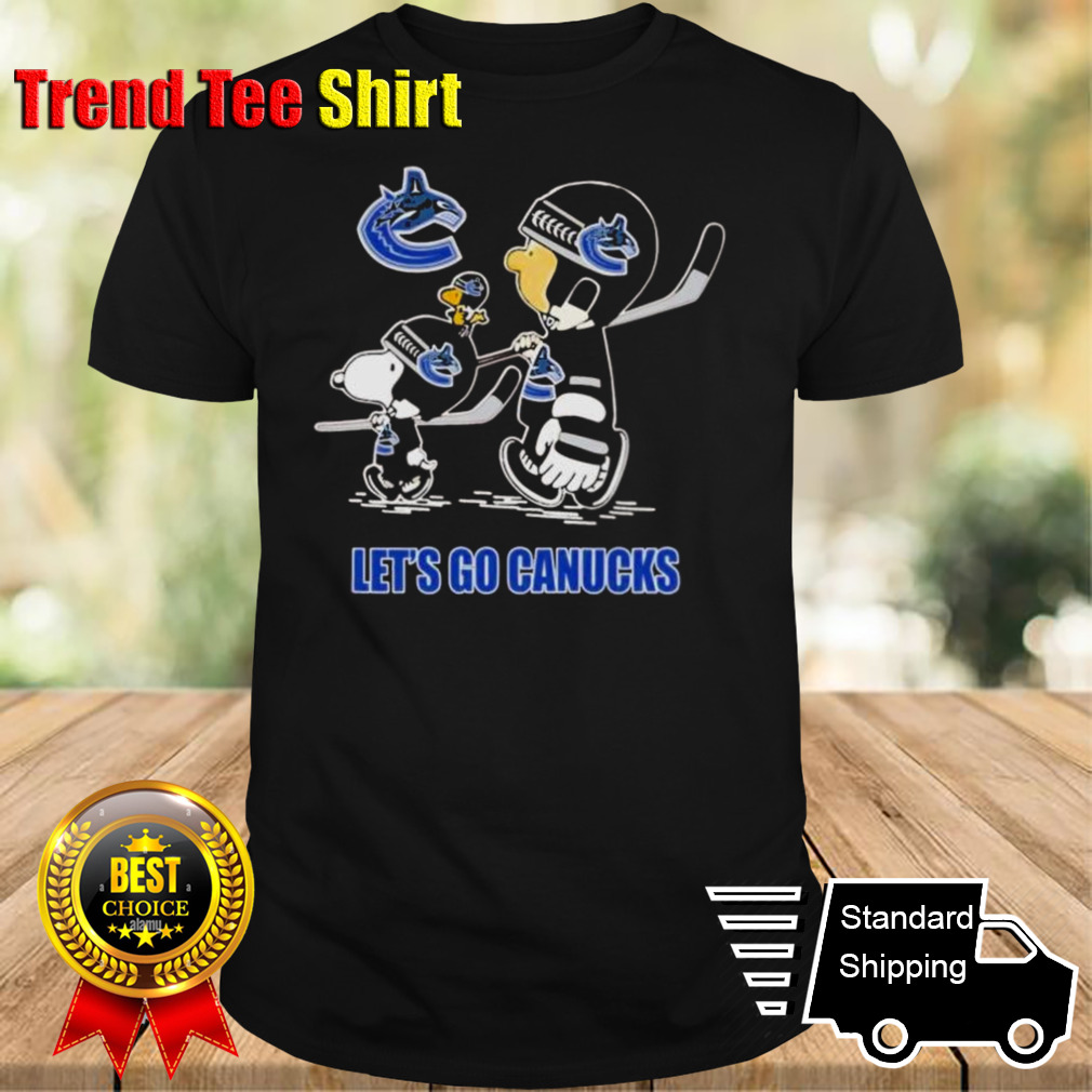 Charlie Brown Snoopy and Woodstock let’s go Vancouver Canucks shirt