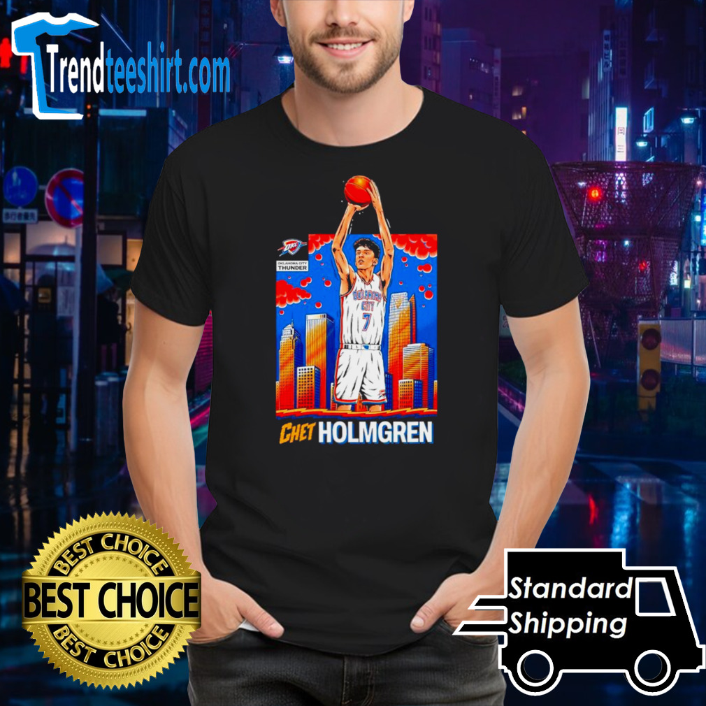 Oklahoma City Thunder Chet Holmgren skyline shirt