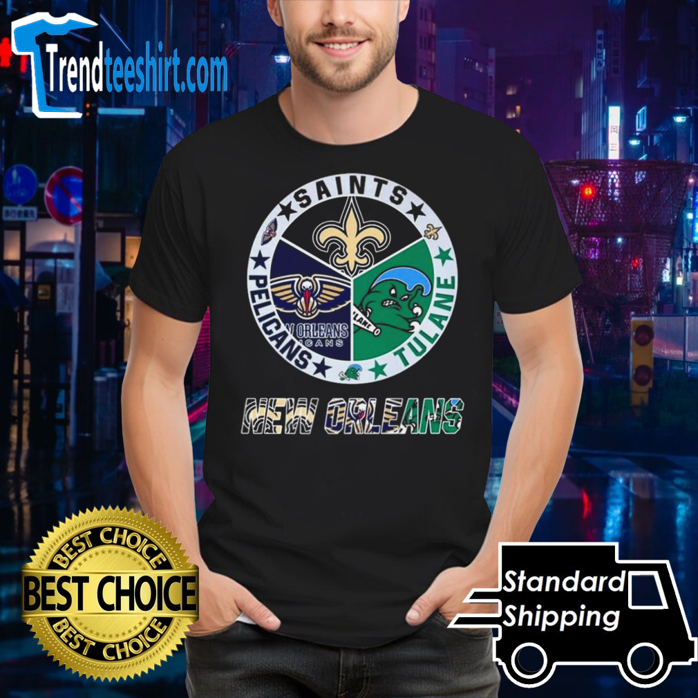 Tulane Green Wave New Orleans Saints New Orleans Pelicans Proud Of State 2024 Shirt