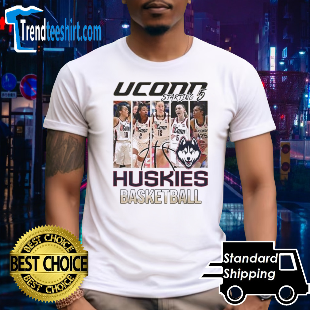 UConn Huskies Basketball Starting 5 Shirt