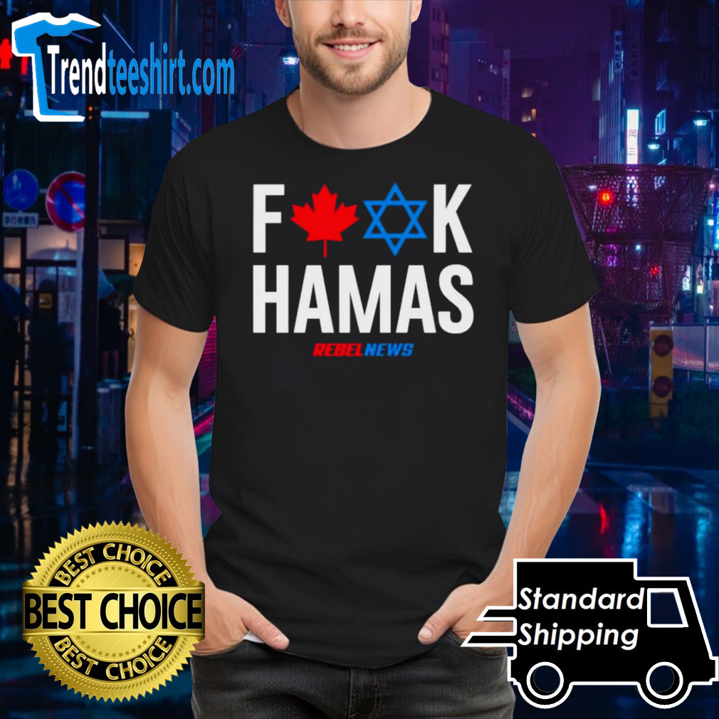 Fuck hamas Canada and Israel flag shirt