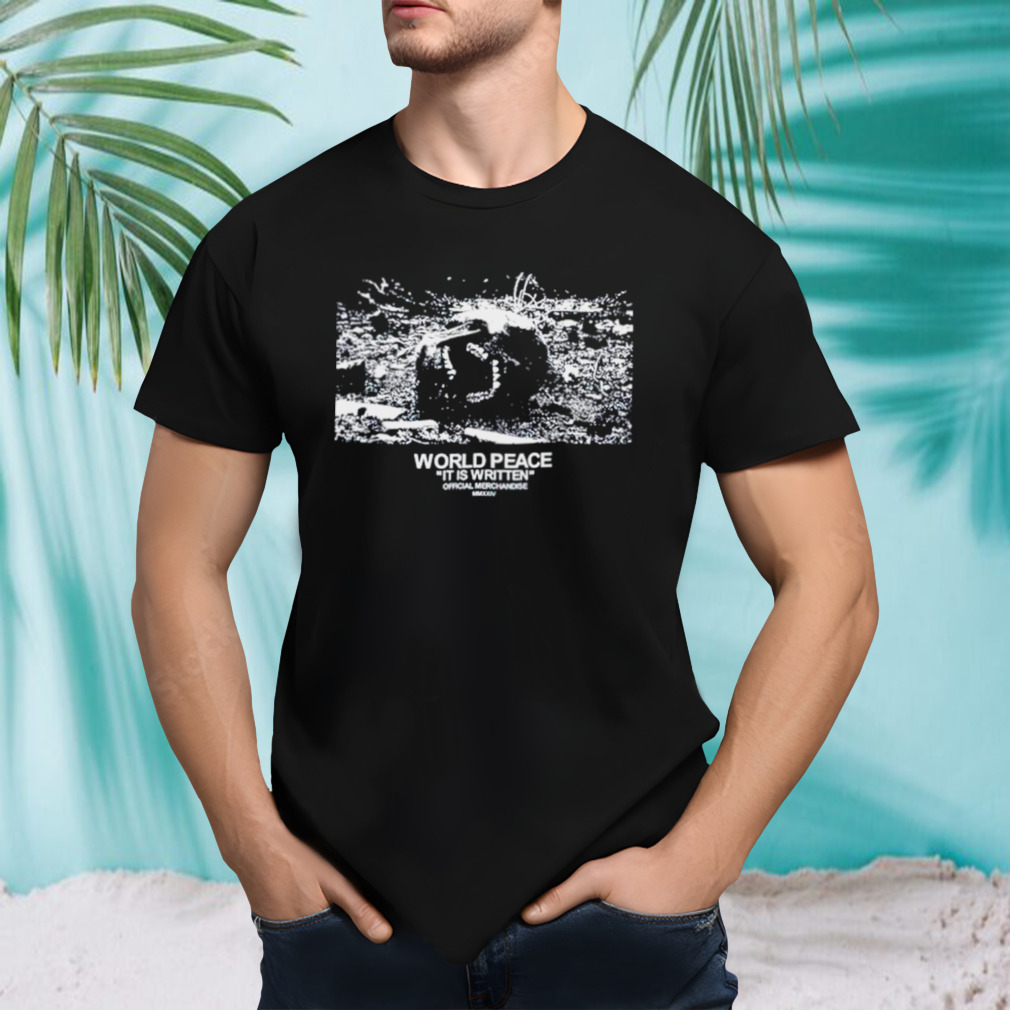 World peace it is written Mmxxiv shirt