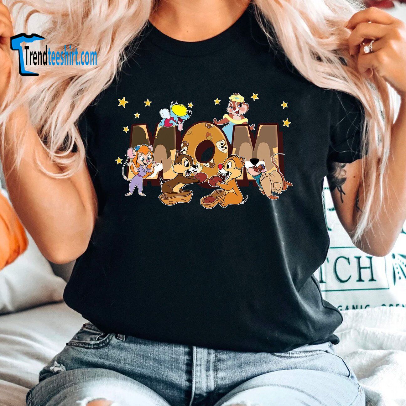 Chip And Dale Movie Fans Gift Best Mom Ever Happy Mother's Day Tshirt Women
