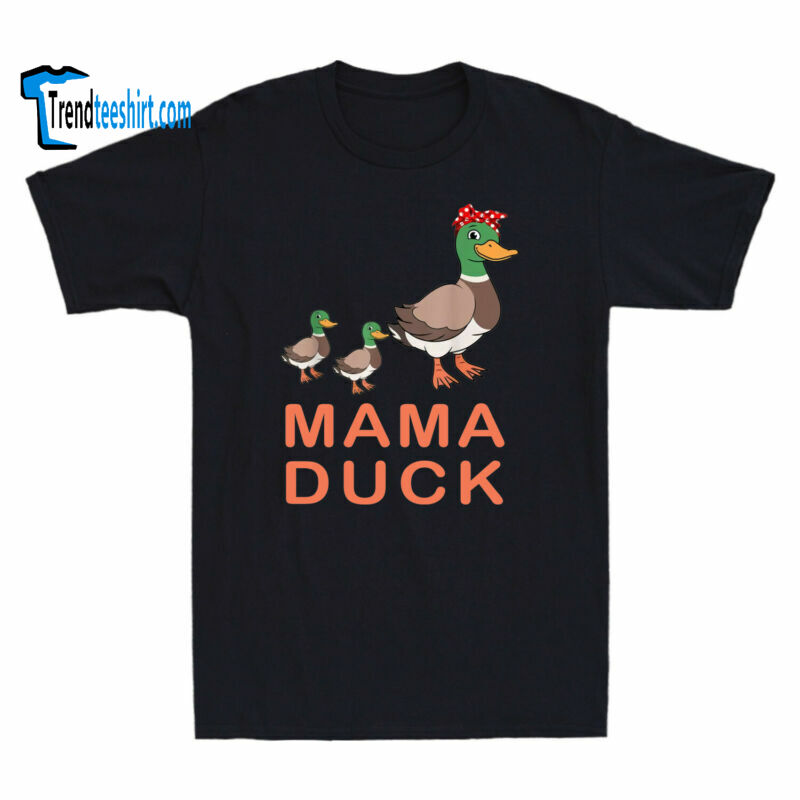 Cotton Duck Men's Pattern Sleeve Tee Day Mama T-shirt Mother's Duck Gift Short