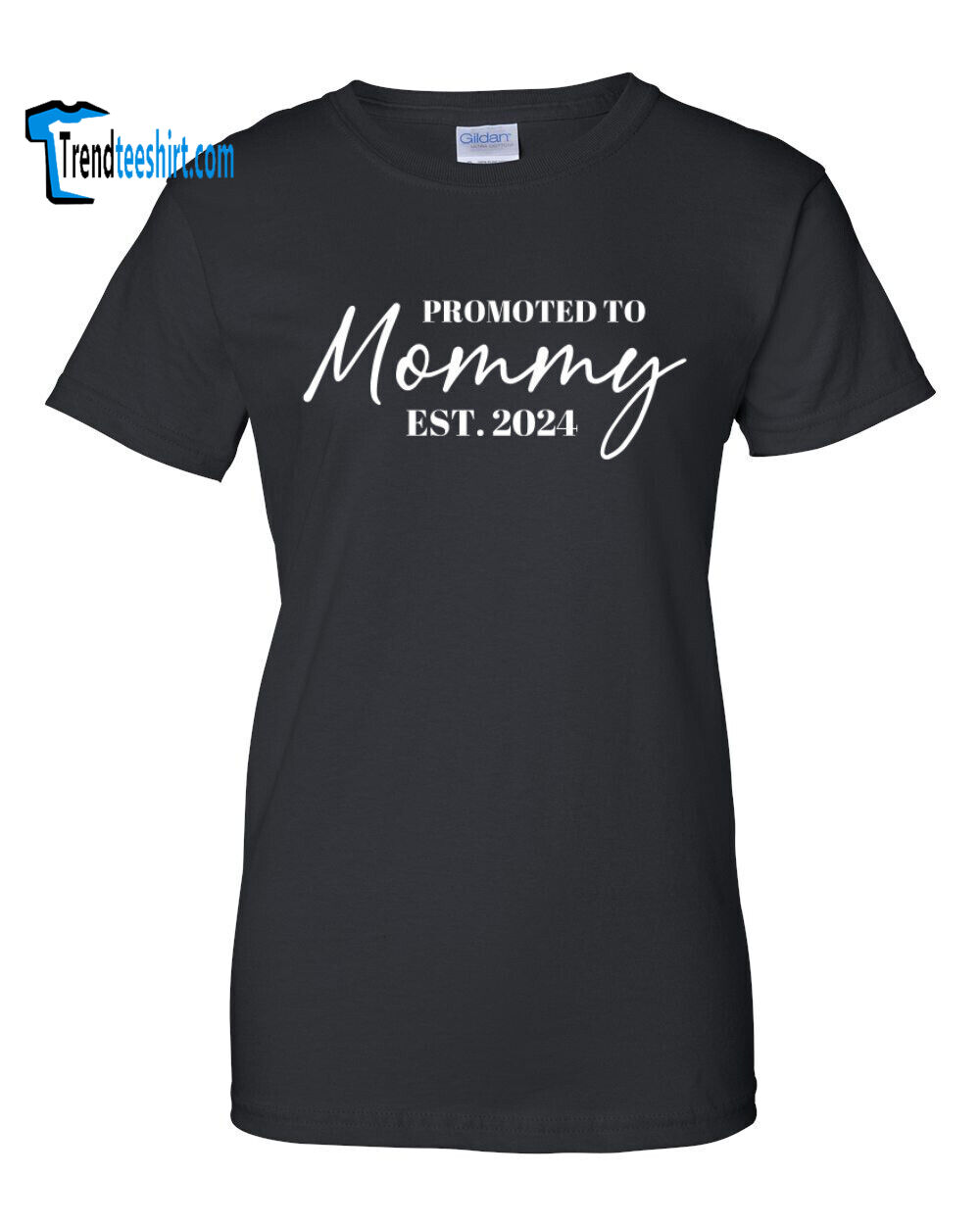 Custom Promoted To Mommy Shirt Mom Gift Pregnancy Announcement Mother's Day Tee