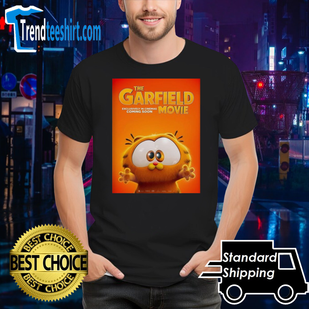 New The Garfield Movie Poster Featuring Baby Garfield Releasing In Theaters On May 24 Shirt
