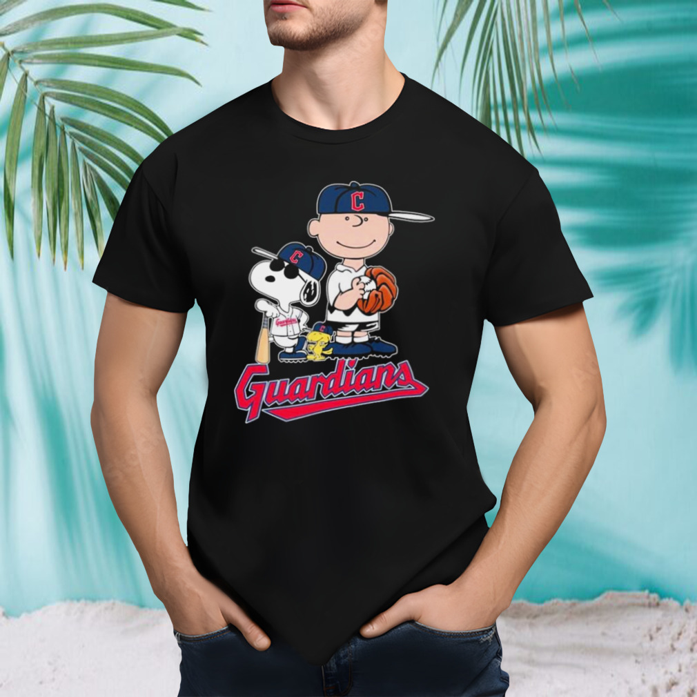 The Peanuts Movie Characters Cleveland Guardians Baseball Shirt
