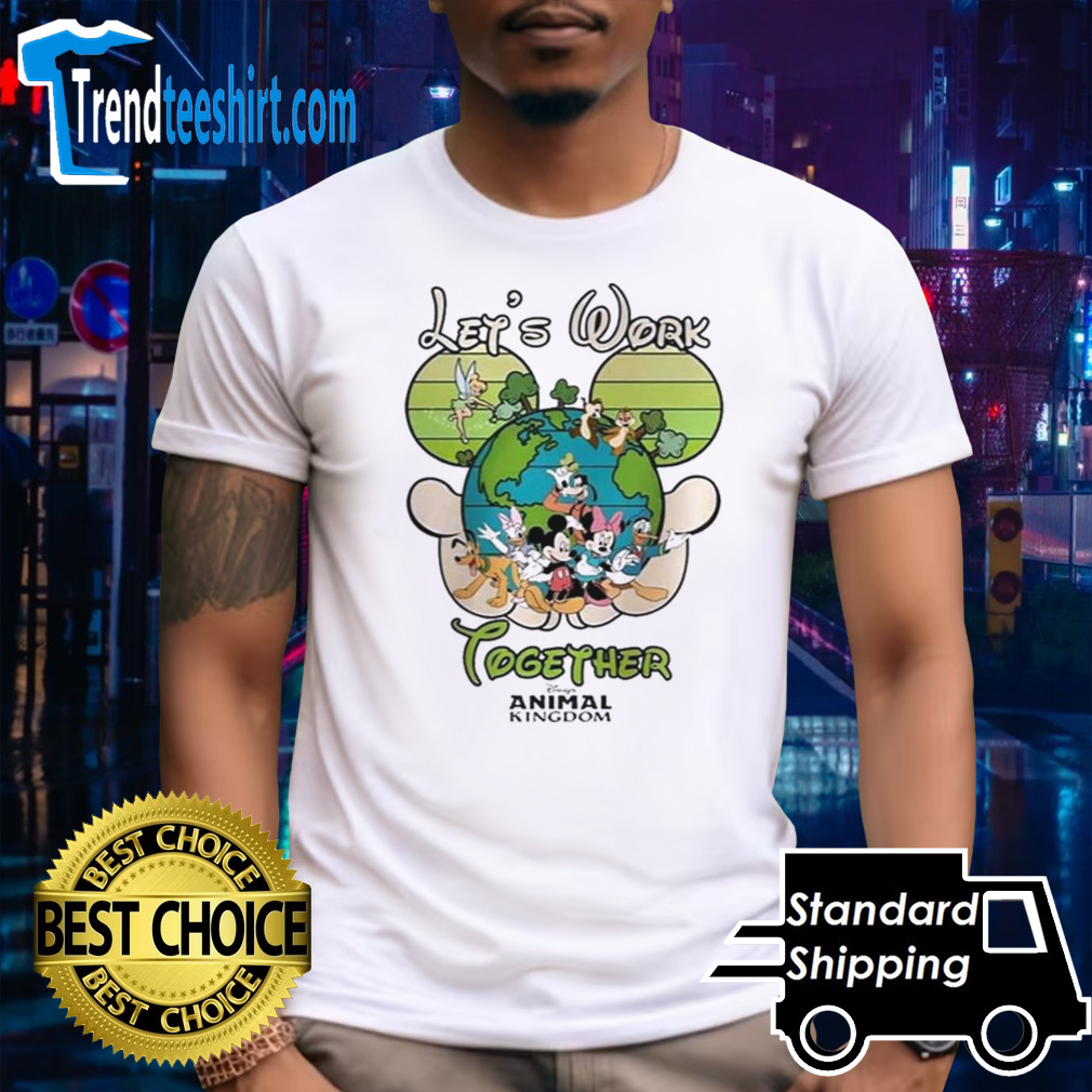 Let’s Work Together Mickey And Friends Earth Day T-shirt