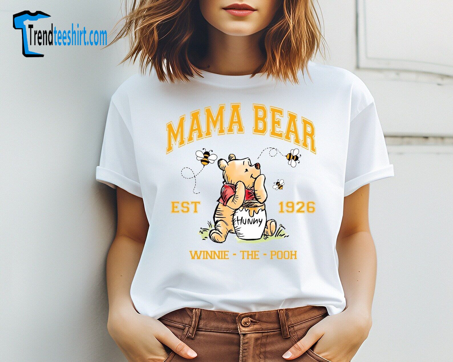 Mama Bear Est 1926 Winnie The Pooh Movie Fans Mother's Day Tshirt Women