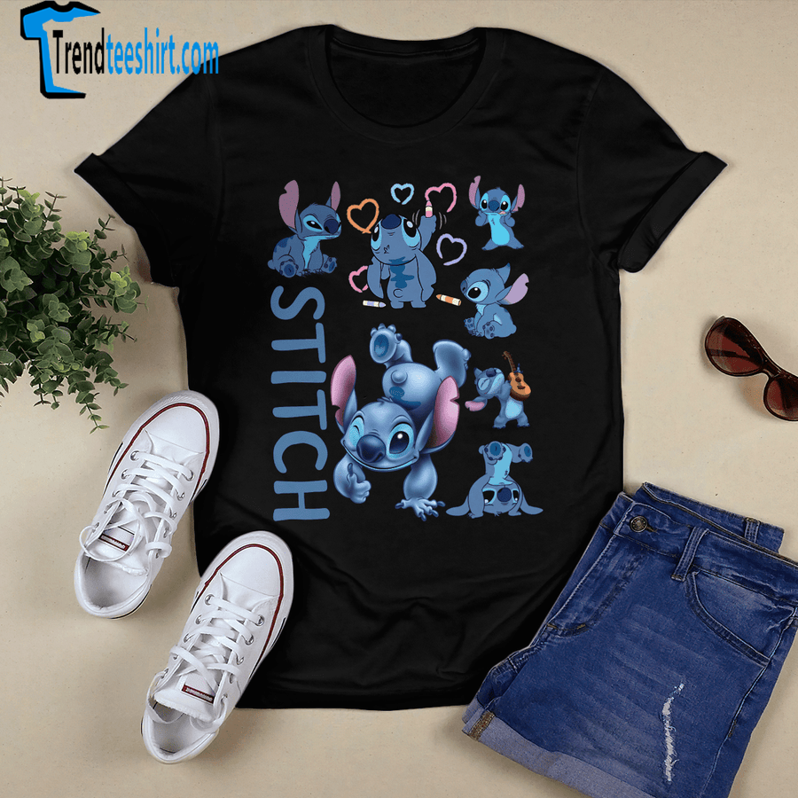 These Are My Emotions Blue Stitch Mother's Day Birthday Gift Tshirt Women
