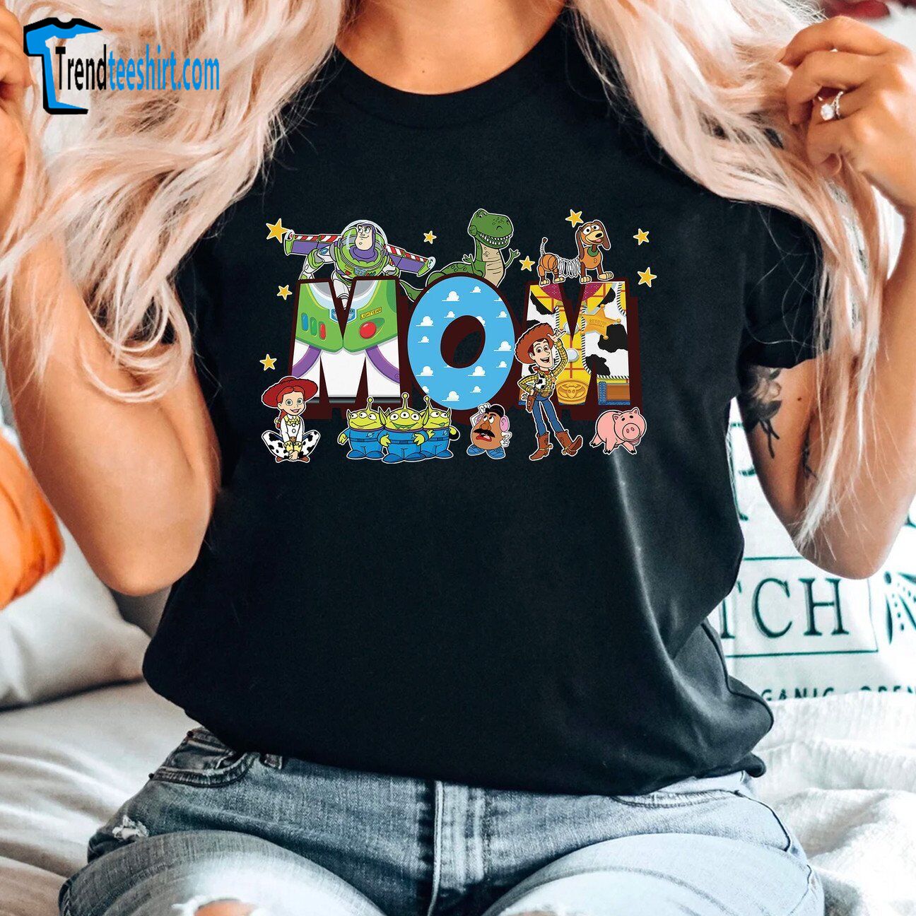 Toy Story Movie Fans Gift Best Mom Ever Happy Mother's Day Tshirt Women