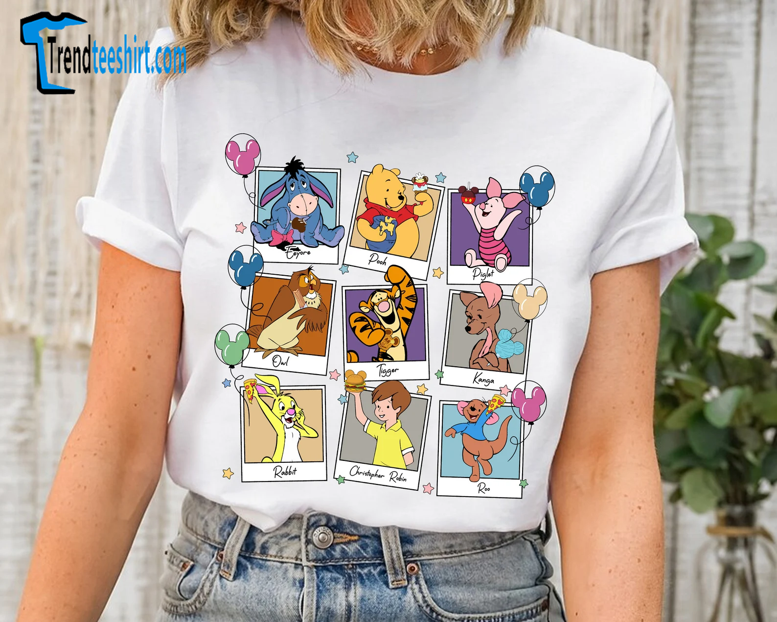 Winnie The Pooh Friends Take Photos Happy Mother's Day Tshirt Women