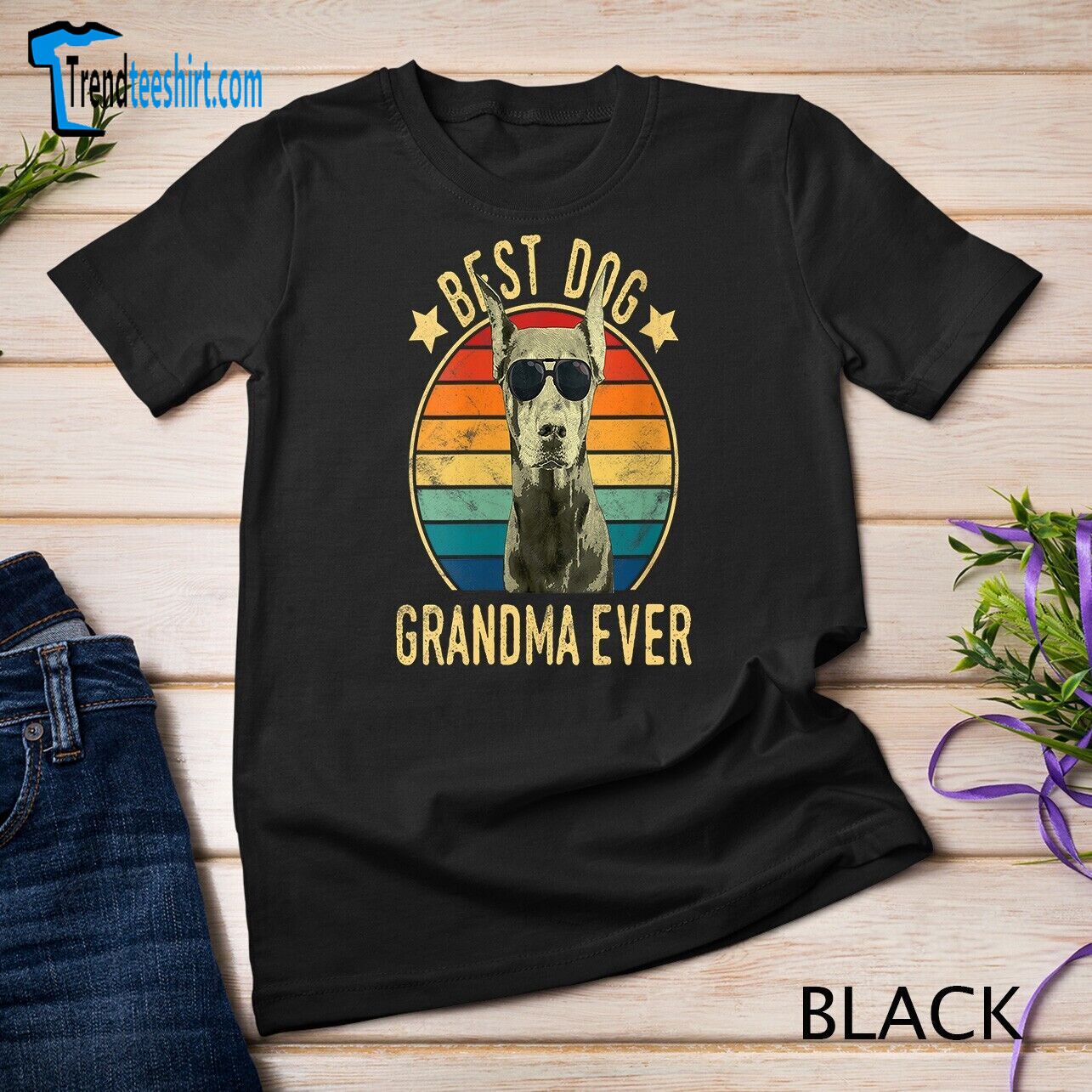 Womens Best Dog Grandma Ever Doberman Pinscher Mother's Day Unisex T-shirt