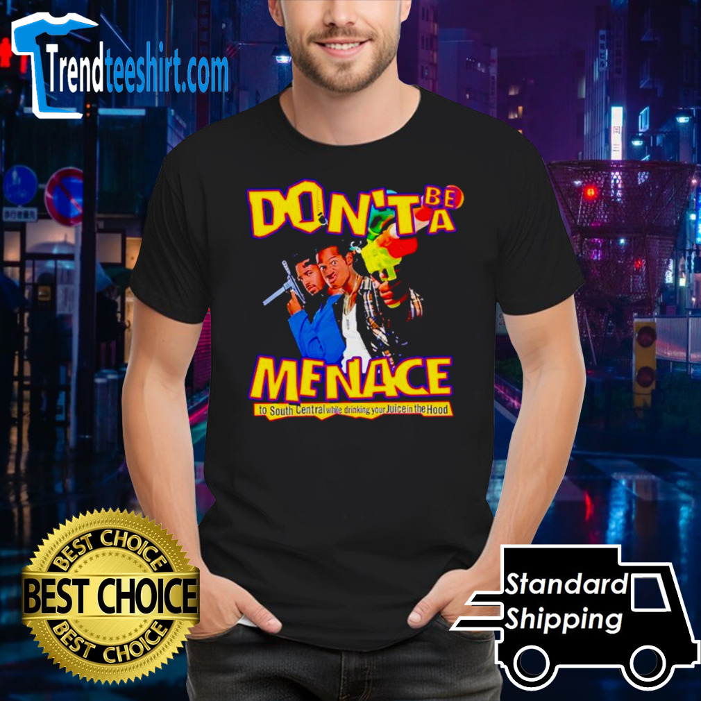 Channing Crowder wearing don’t be a menace shirt