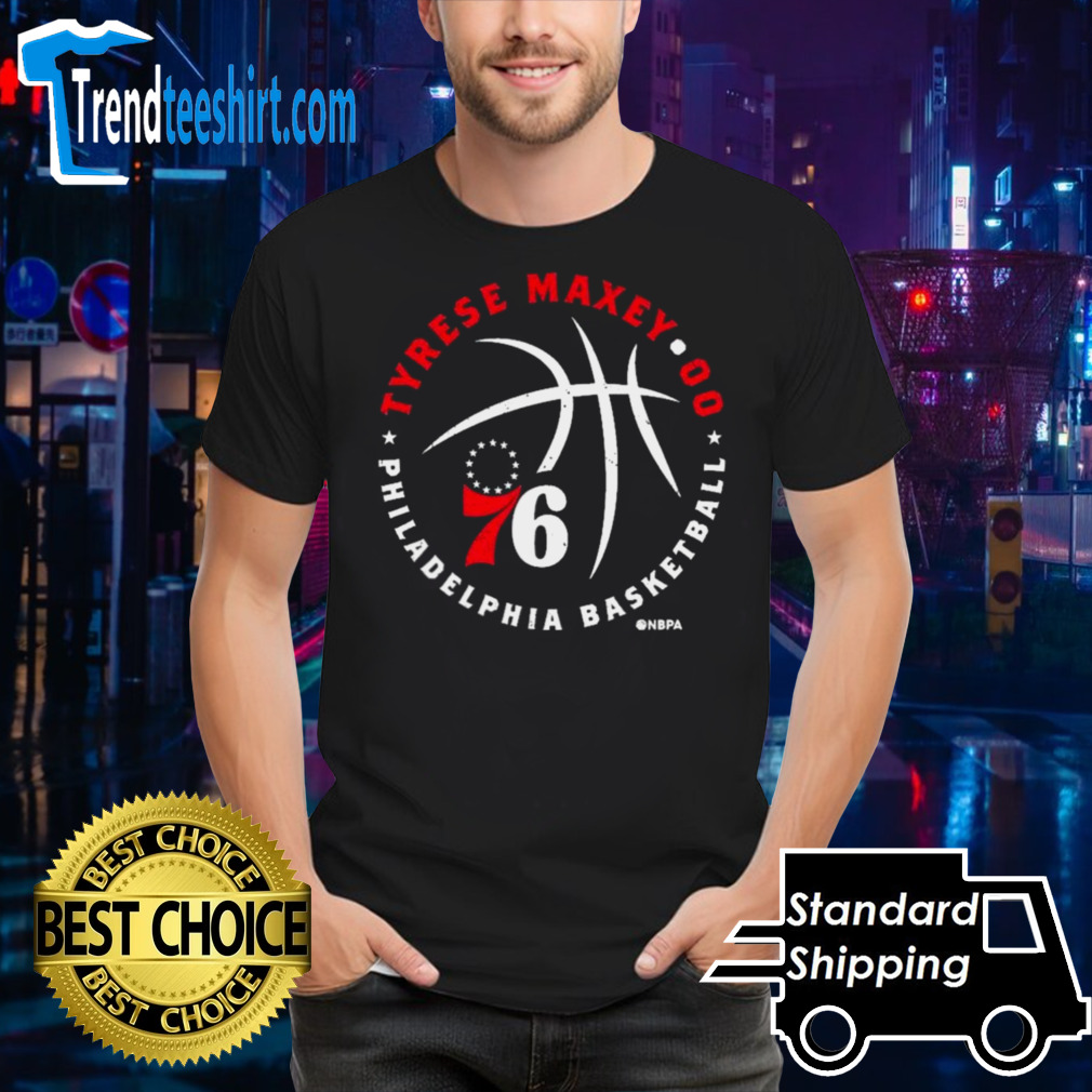 Tyrese Maxey Philadelphia 76ers Player Ball shirt