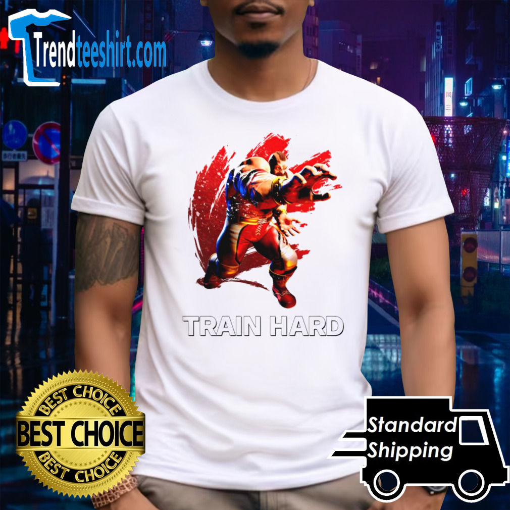 Zangief Street Fighter train hard shirt