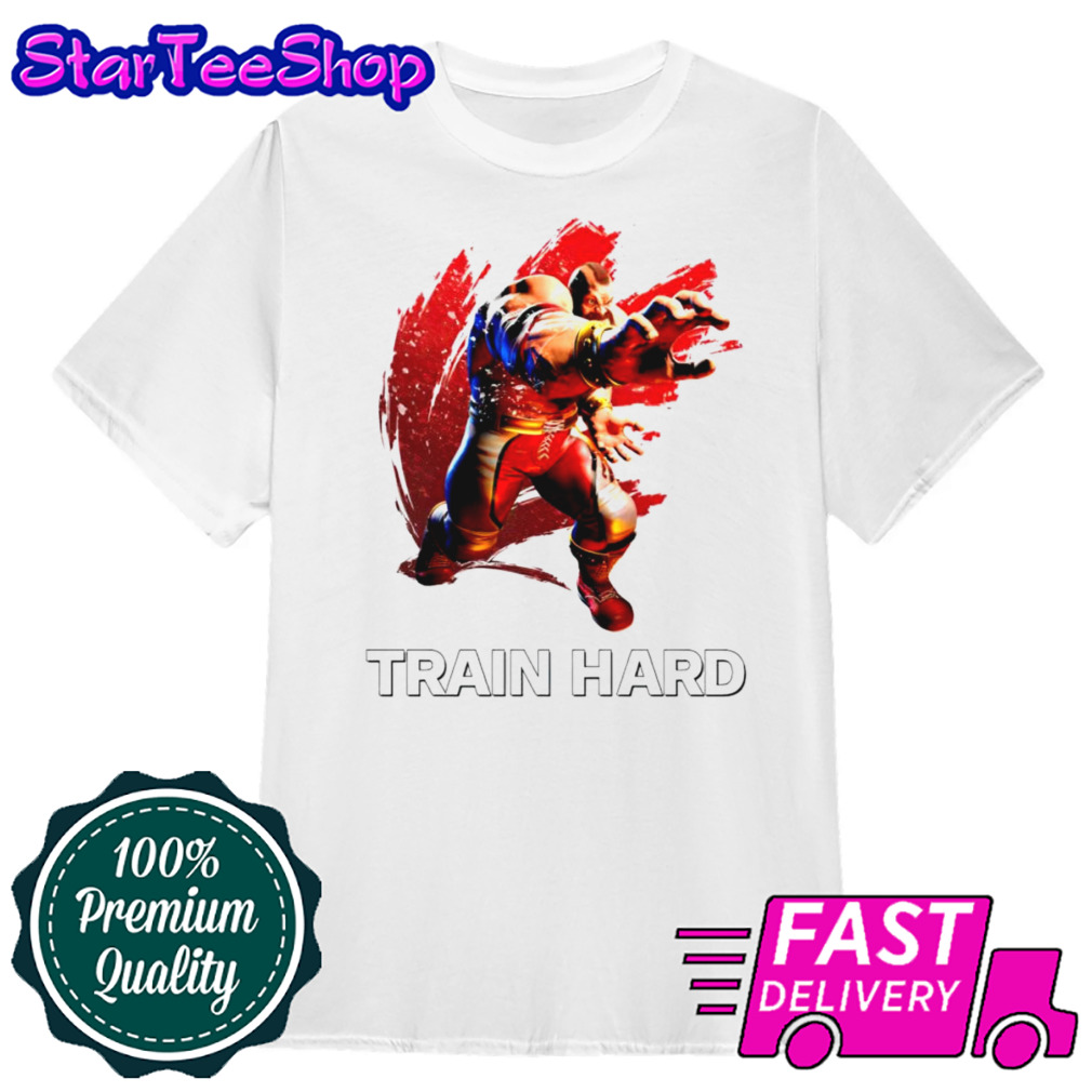 Zangief Street Fighter train hard shirt