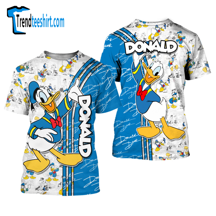Donald Duck Comic Pattern Mother's Day Father's Day Birthday Tshirt 3d Printed