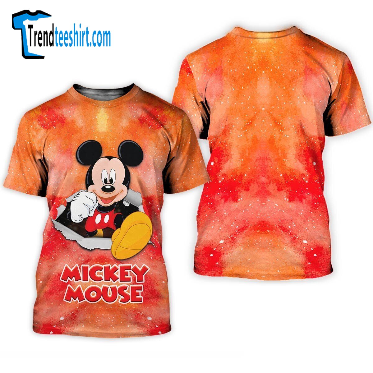 Mickey Cracking Galaxy Pattern Mother's Day Birthday Tshirt 3d Printed