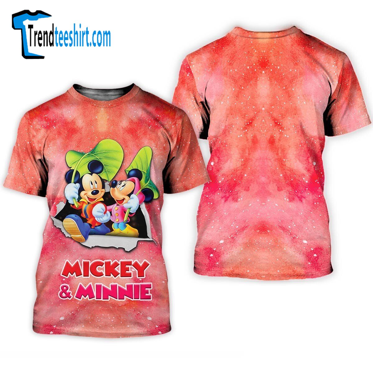 Mickey Minnie Cracking Galaxy Pattern Mother's Day Birthday Tshirt 3d Printed