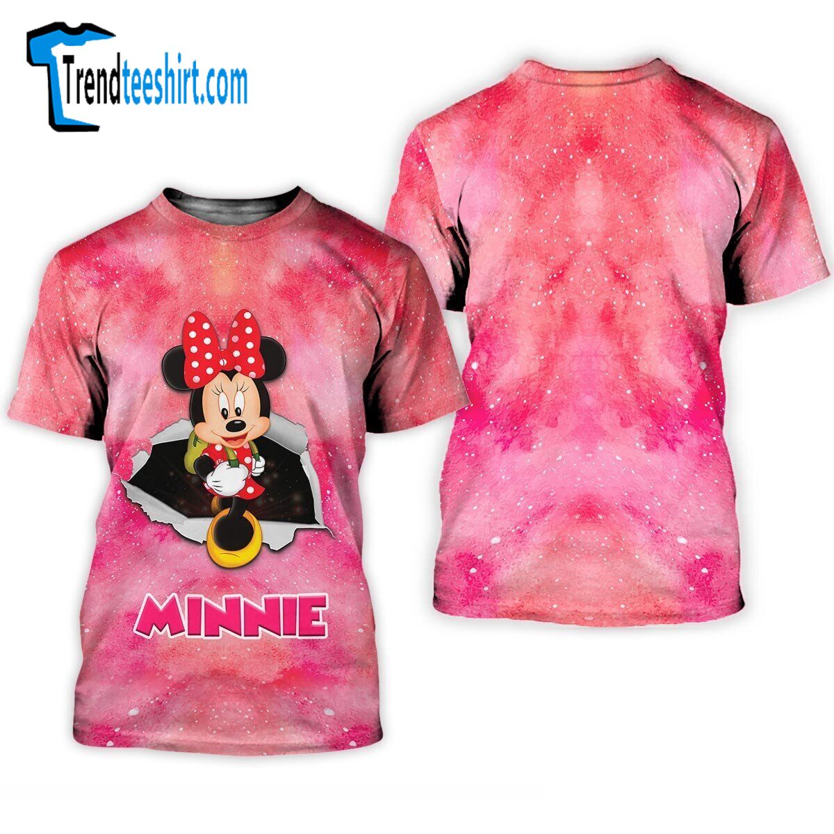 Minnie Cracking Galaxy Pattern Mother's Day Birthday Tshirt 3d Printed