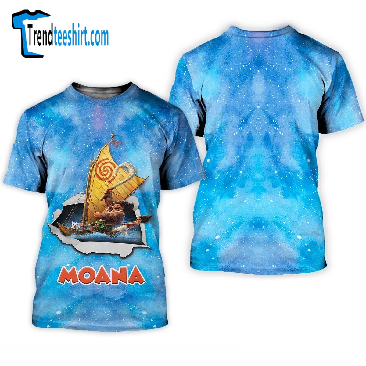 Moana Maui Cracking Galaxy Pattern Mother's Day Birthday Tshirt 3d Printed