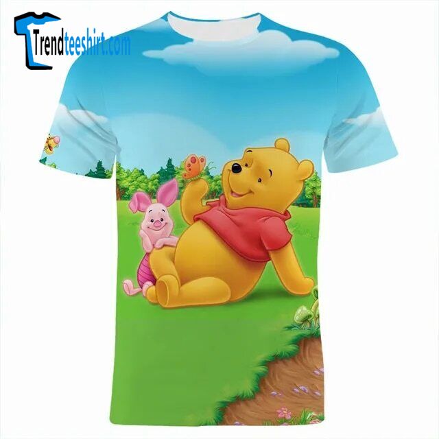Pooh And Piglet Father's Day Mother's Day Birthday Tshirt 3d Printed
