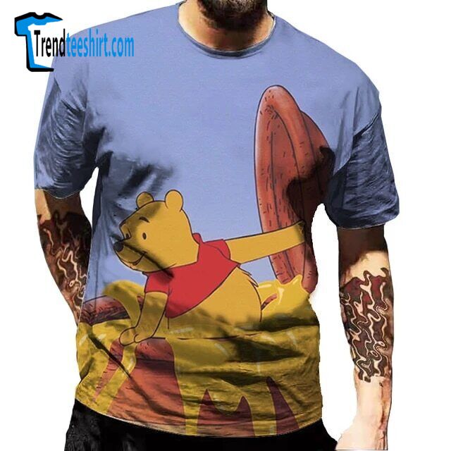 Pooh Winnie The Pooh Father's Day Mother's Day Birthday Tshirt 3d Printed
