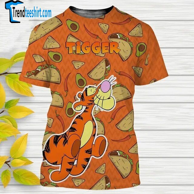 Tigger Funny Father's Day Mother's Day Birthday Tshirt 3d Printed