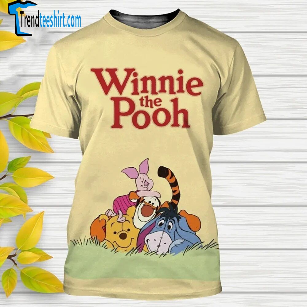 Winnie The Pooh Father's Day Mother's Day Birthday Tshirt 3d Printed