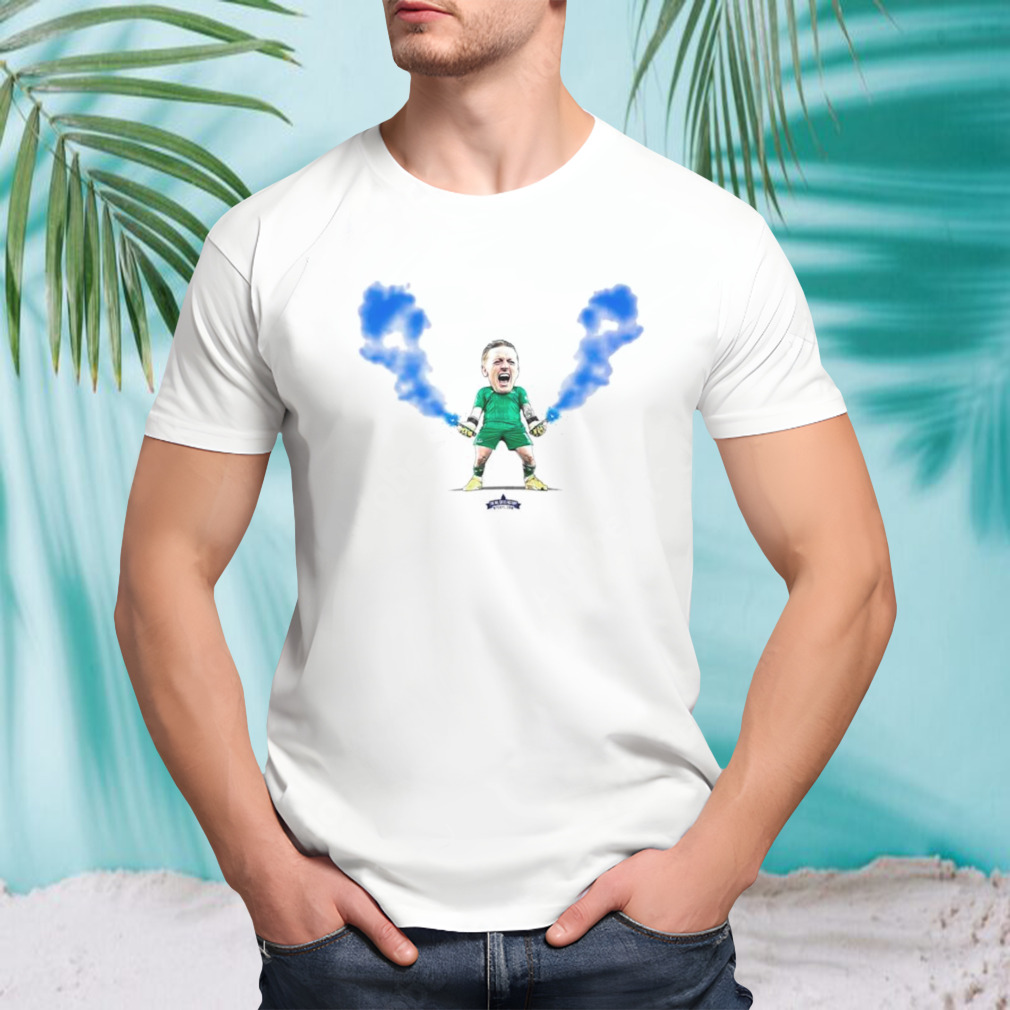 Jordan Pickford smoke caricature shirt