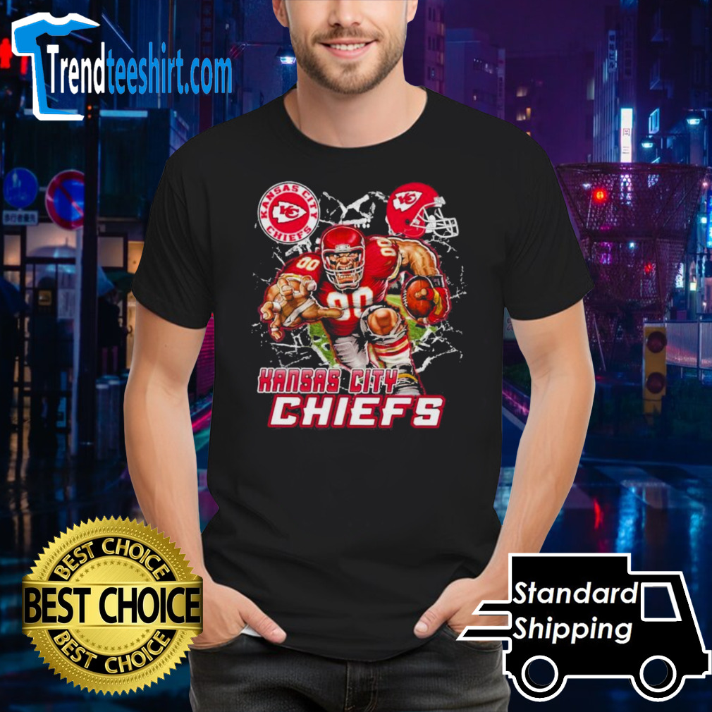 Mascot Breaking Through Wall Kansas City Chiefs Vintage Shirt