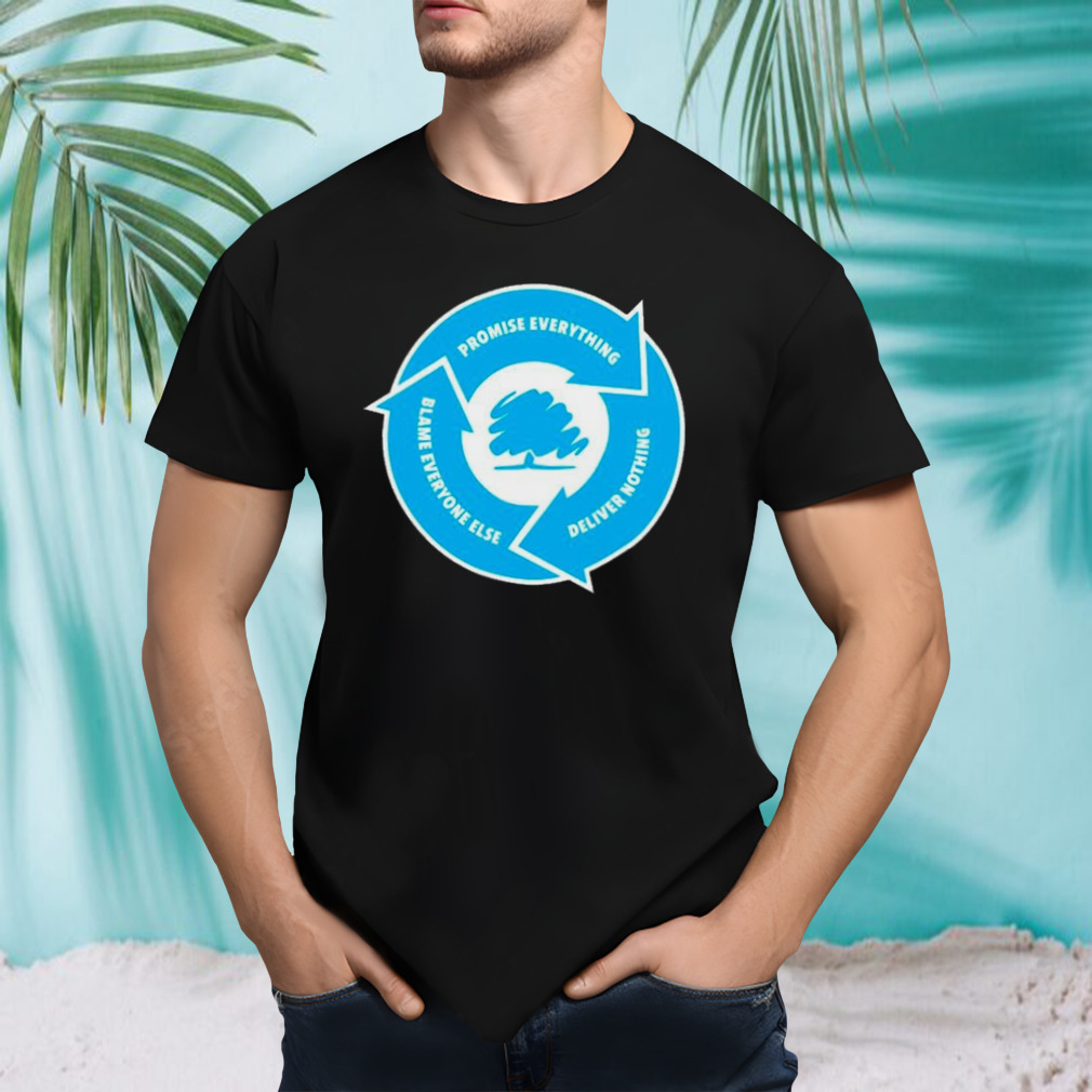 Promise everything deliver nothing blame everyone else shirt