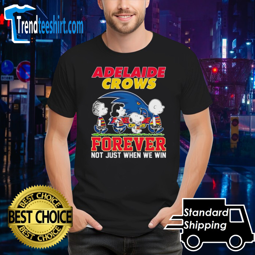 Peanuts Characters Abbey Road Adelaide Crows Forever Not Just When We Win Shirt